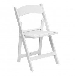 white garden chair