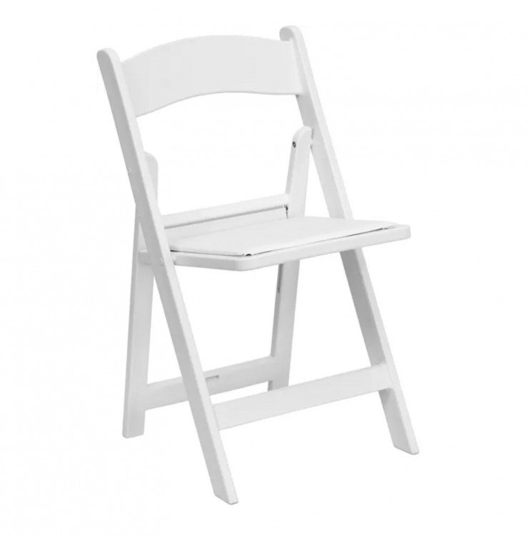 white garden chair